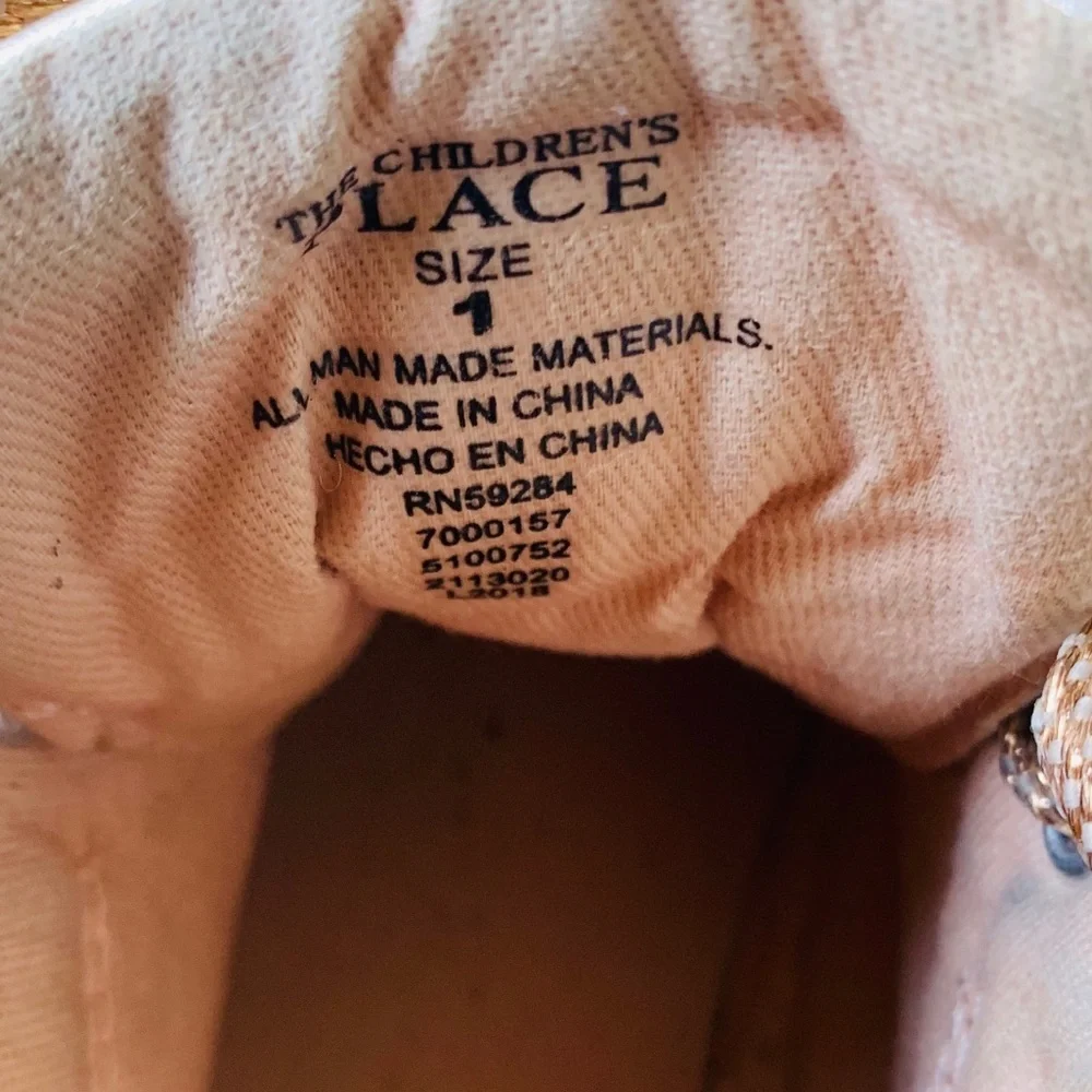 The Children’s Place Metallic Gold Hi Top Shoes
